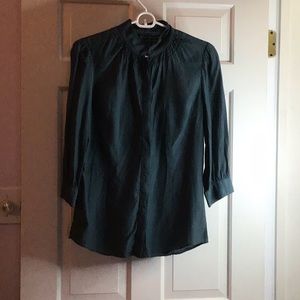 Club Monaco Blue Gray Long-Sleeved Blouse